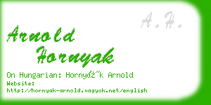 arnold hornyak business card